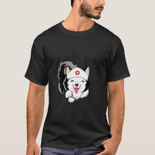 T-shirt Appréciation des infirmières de chiens Husky Infir