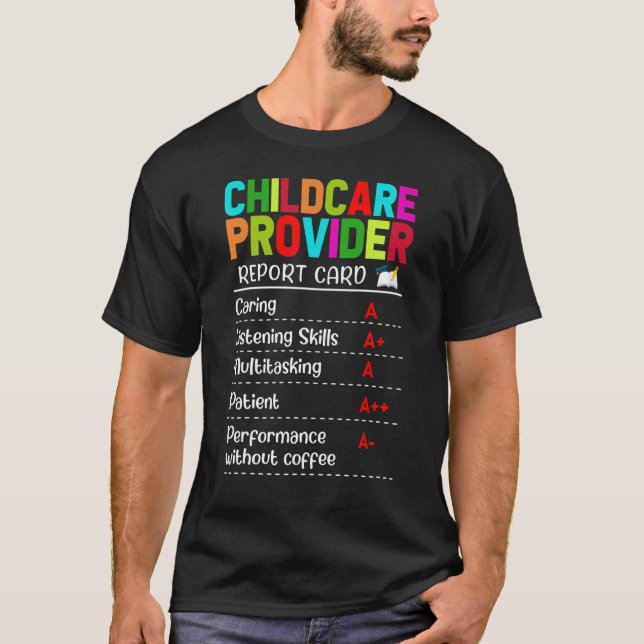 T-shirt Appréciation du fournisseur de services de garderi (Devant)