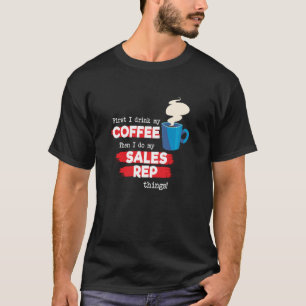 T-shirt Appréciation du représentant commercial et du café