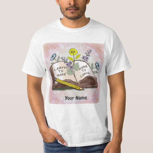T-shirt Apprendre À Lire (Devant)