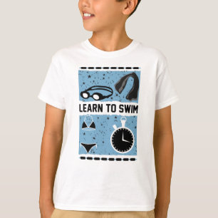 T-shirt Apprendre à nager avec ce design magnifique