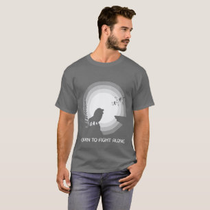 T-shirt Apprendre à se battre seul – Lion sous la lumière 