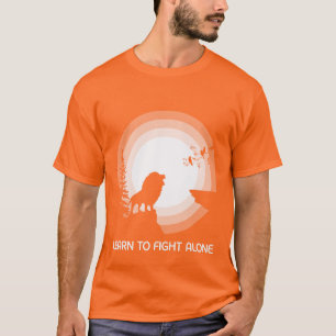 T-shirt Apprendre à se battre seul – Lion sous la lumière