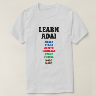 T-shirt Apprendre Aai - Argent, Cuivre, Pierre, Bois