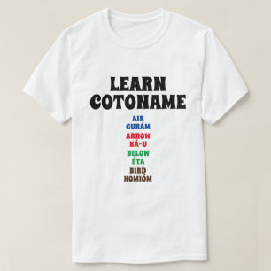 T-shirt Apprendre Cotonou- Air, Lit, Ci-Dessous, Oiseau