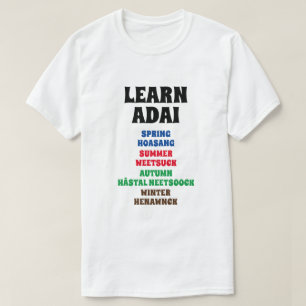 T-shirt Apprendre l'adai - Printemps, Été, Automne, Hiver