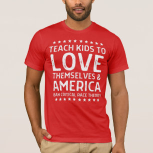 T-shirt Apprenez aux enfants à s'aimer et à l'Amérique 