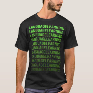 T-shirt Apprentissage de la langue à dégradé blanc