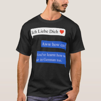 T-shirt Apprentissage De Langues Drôle Ich Liebe Dich