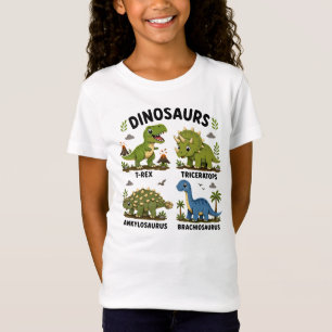 T-Shirt Apprentissage des espèces de dinosaures pour les e