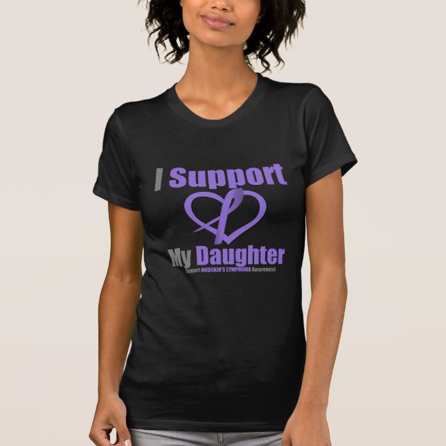 T-shirt Appui de la lymphogranulomatose maligne I ma fille (Devant)