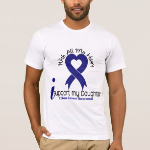 T-shirt Appui du cancer du colon I ma fille