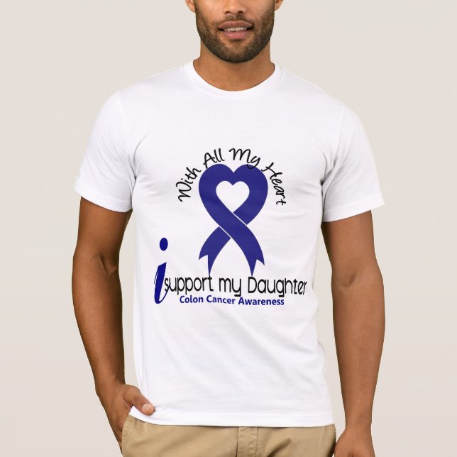 T-shirt Appui du cancer du colon I ma fille (Devant)