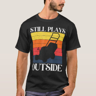 T-shirt Appui joue à l'extérieur Tondeuse à gazon Jardinie