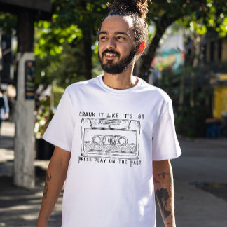 T-shirt Appuyez sur Lecture sur le Passé – Âme Stéréo Rétr