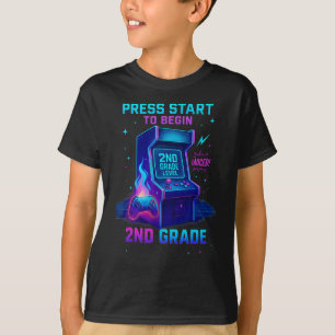 T-shirt Appuyez sur Start 2e année Joueur Enfants Niveau S