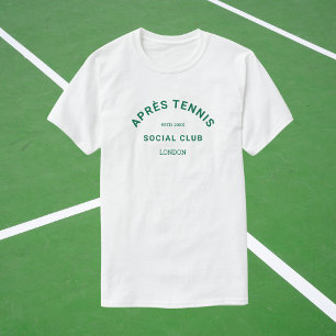 T-shirt Après le tennis Social Club Custom Green Crest