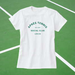 T-shirt Après le tennis Social Club Custom Green Crest