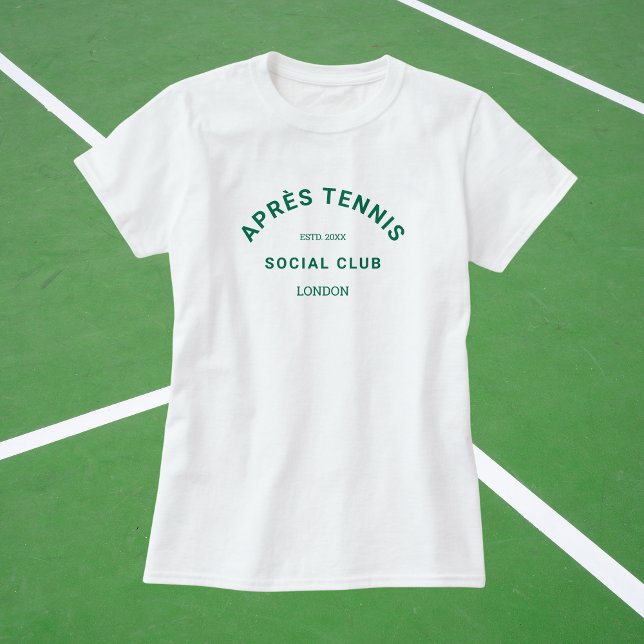 T-shirt Après le tennis Social Club Custom Green Crest (Créateur téléchargé)