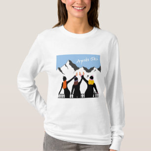 T-shirt Aprés skie avec les dames boire