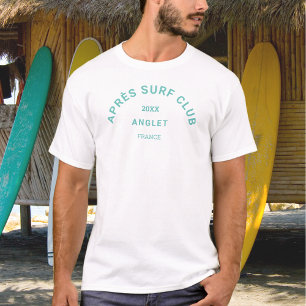 T-shirt Après Surf Club Turquoise Surfers Social Crest