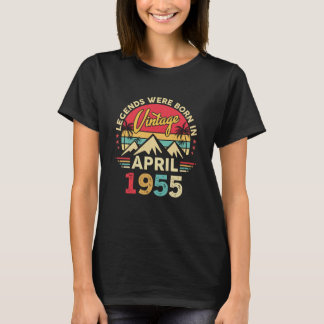 T-shirt April 1955 Retro Sunset Classic 71-Year-Old 71th B
