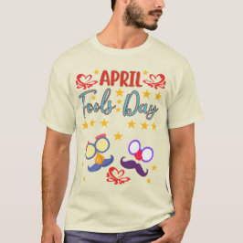 T-shirt April Fool's Day Mustache & lunettes Unisex T-Shir