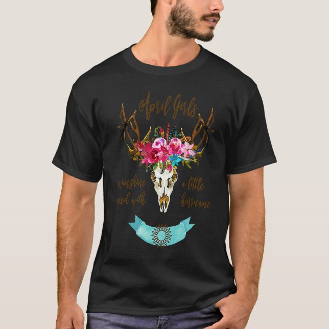 T-shirt April Girls Are Sunshine Mixed With A Littles Hurr (Devant)