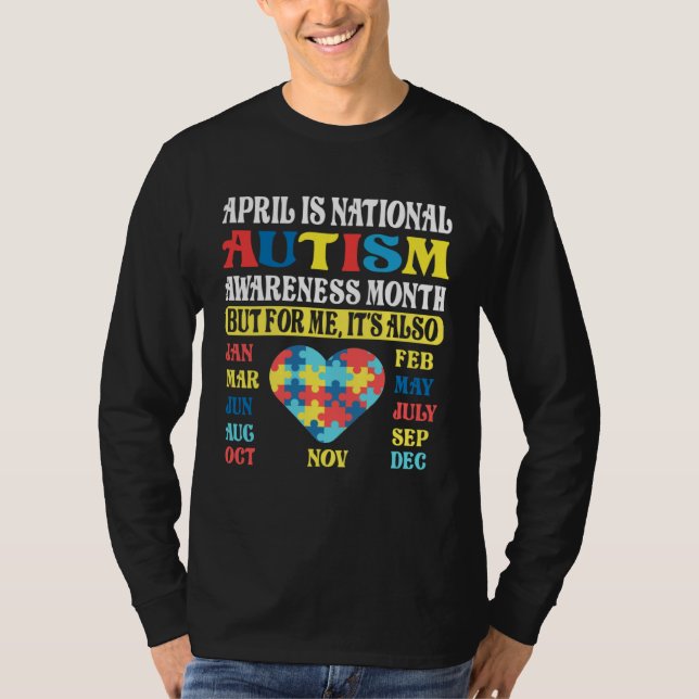T-shirt April is National Autism Awareness Month Kids Boy  (Devant)