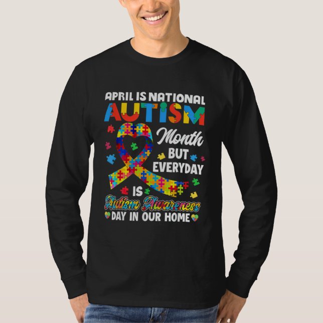 T-shirt April is National Autism Awareness Month Support   (Devant)