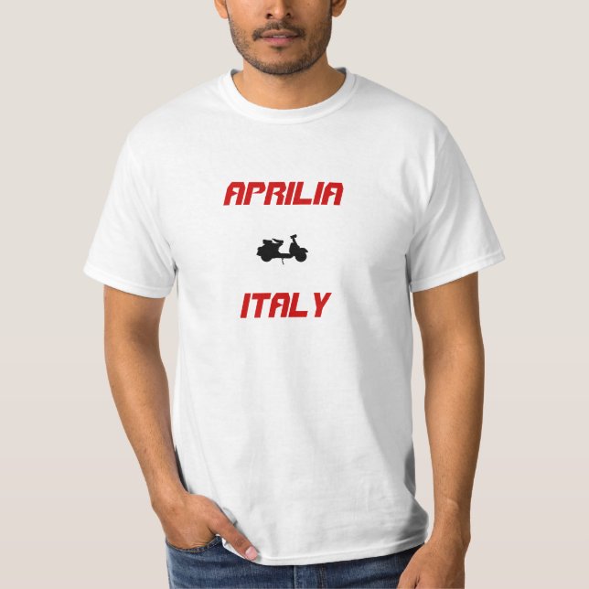 T-shirt Aprilia, scooter de l'Italie (Devant)