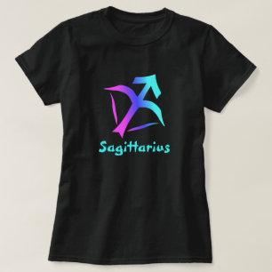 T-shirt Aqua de bleu de rose de signe de zodiaque de