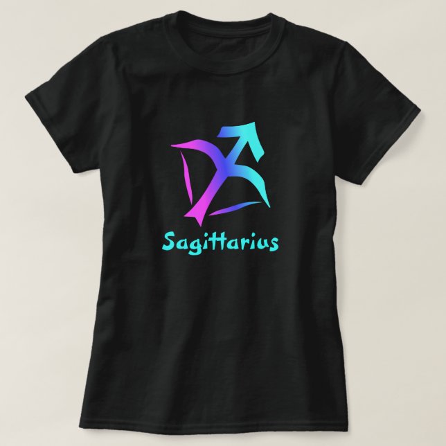 T-shirt Aqua de bleu de rose de signe de zodiaque de (Design devant)