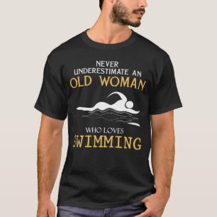T-shirt Aqua Grand-mère - Ne jamais sous-estimer les vieil