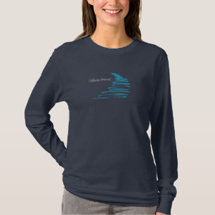 T-shirt Aqua pas droit de Dreamin'_ de Lines_California