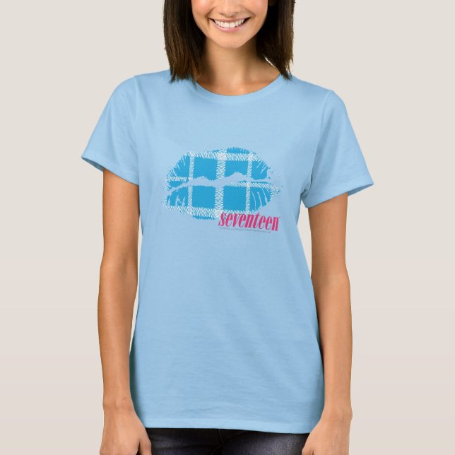 T-shirt Aqua Plaid (Devant)