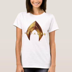 T-shirt Aquaman   Golden Aquaman Logo