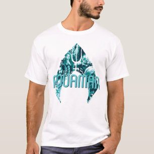 T-shirt Aquaman   Orin, Mera, Orm & Manta Noir En Symbole