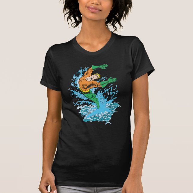 T-shirt Aquaman saute dans la vague (Devant)