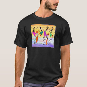 T-shirt Aquarelle Abstraite Art africain, Bonheur