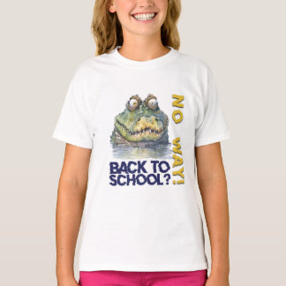 T-shirt Aquarelle amusante Alligator de retour à l'école