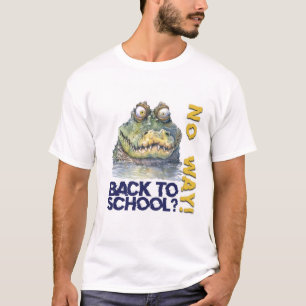 T-shirt Aquarelle amusante Alligator de retour à l'école