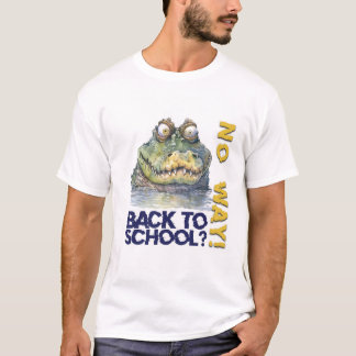 T-shirt Aquarelle amusante Alligator de retour à l'école