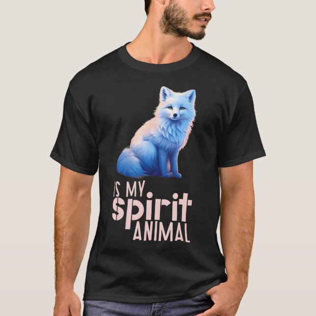T-shirt Aquarelle Arctic Fox est mon animal Spirit (Devant)