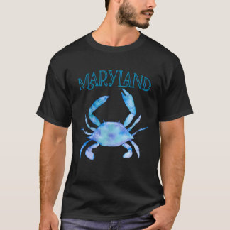 T-shirt Aquarelle artistique Crabe bleu du Maryland