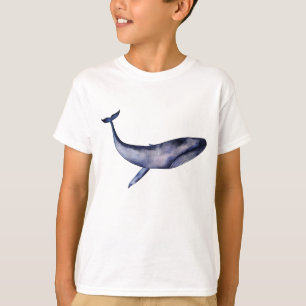 T-shirt Aquarelle Baleine bleue