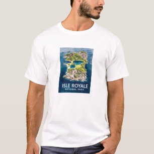 T-shirt Aquarelle Beauté du Parc national de l'Isle Royale