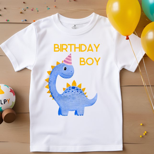 T-shirt Aquarelle Birthday Boy Dino (Créateur téléchargé)