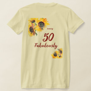 T-shirt Aquarelle brillante tournesol Fabuleux 50