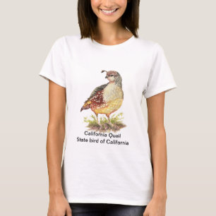 T-shirt Aquarelle California Quail State